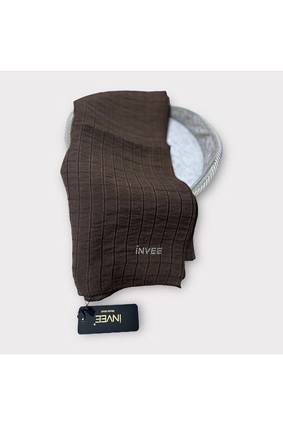 Invee Şal de culoare maro model 1445 - Fără detalii