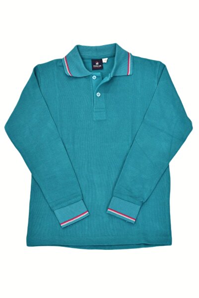 BAGLAN Hanorac verde cu gât polo College - KMZ-S-5