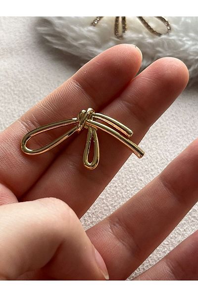 yakouchuu custom design bow earrings with stones