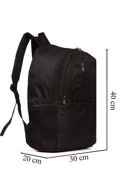 AVCA Unisex Black Backpack Water Resistant Fabric Large Size School and Travel Backpack