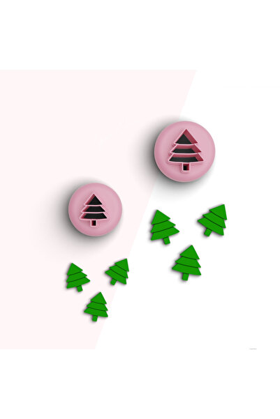 brocutters شجرة بوليمر صغيرة - قالب قطع طين السنة الجديدة، قالب مجوهرات وكعك ...