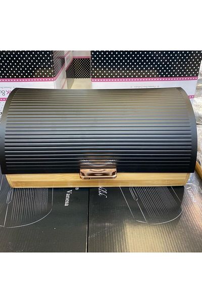 AROW Bamboo Bread Cabinet with Metal Lid