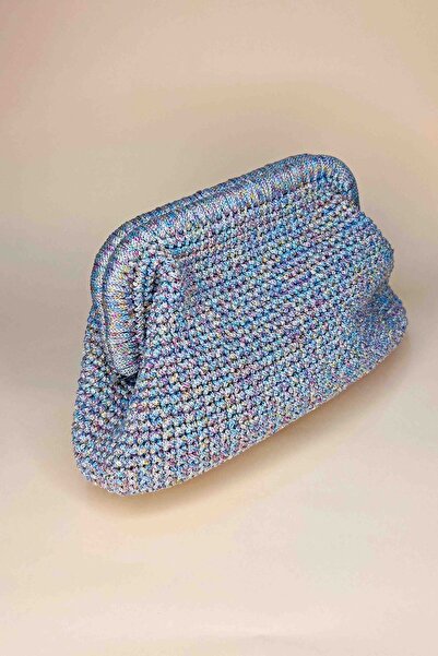 Genel Markalar HANDMADE BURSLU RENKLİ SİMLİ / ASTARLI ÖRGÜ ÇANTA  18*25 cm