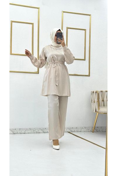 Moda Krash SET TREND SATIN CU COLAR