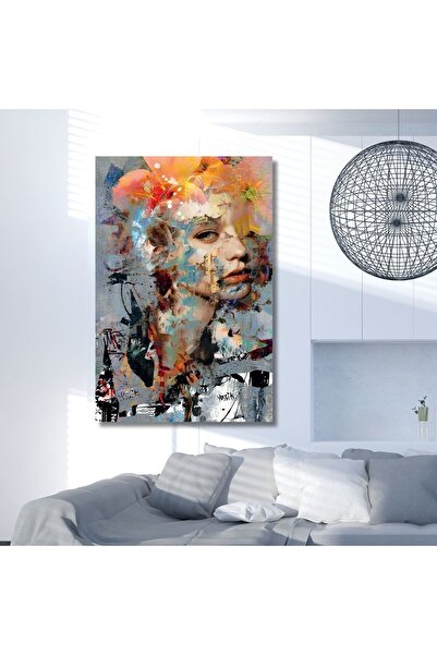 GAAGART Tekli Dikey Kanvas Poliklinik Tablosu Parçalı Kadın Silüeti