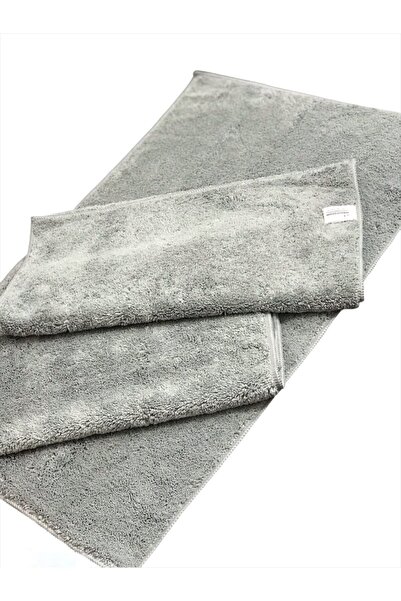 Mikrofiberim (3 PCS) Microfiber Double Faced Car Drying and Floor Cleaning Cloth 40x60 440gsm - Gray