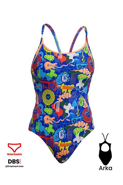 FUNKİTA Funkita Db Blues Baby - Women's Training Swimsuit, Diamond Back