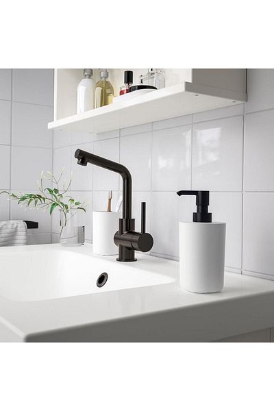 IKEA Set de accesorii pentru baie Storavan - Dozator de săpun lichid - Dozator de săpun solid - Suport pentru periuță de dinți