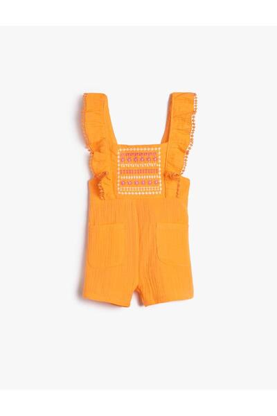 zeyderkids Kız Bebek Şortlu Desenli Tulum