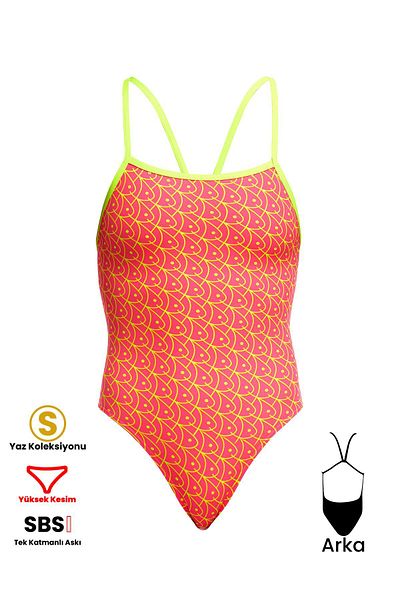FUNKİTA Funkita Sst Swim School - Women's Training Swimsuit, Wide Back Thin Strap