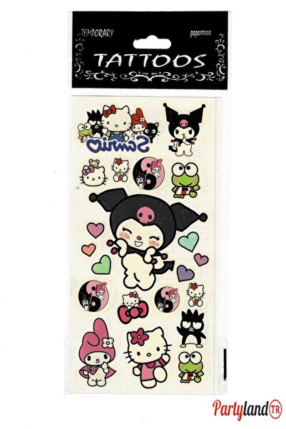 PartylandTR Hello Kitty Kuromi Geçici Çocuk Dövmesi