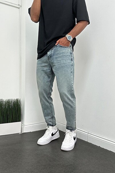 BDRMAN Boyfriend Mavi Eskitme Taşlamalı Kot Pantolon