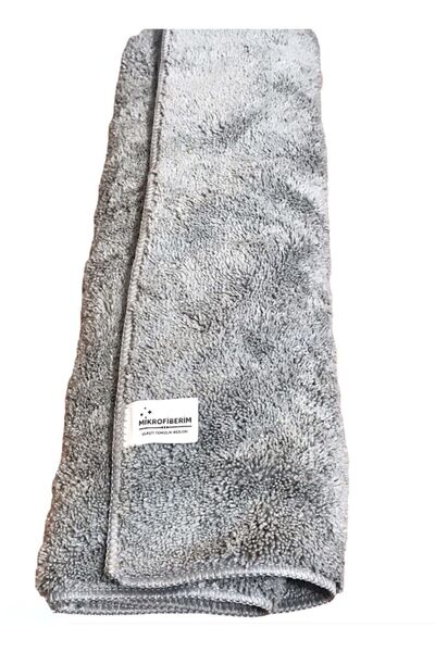 Mikrofiberim (3 PCS) Microfiber Double Faced Car Drying and Floor Cleaning Cloth 40x60 440gsm - Gray