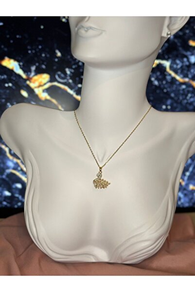 Vuslat Kuğu figürlü kadın kolye