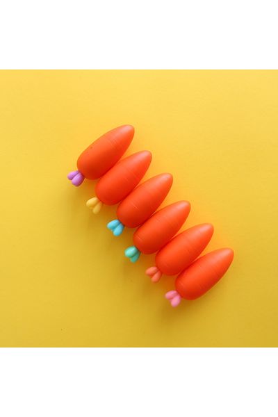 enyareshome Carrot Shaped Highlighter Pen - 5mm Tip Thickness - 7 cm Length