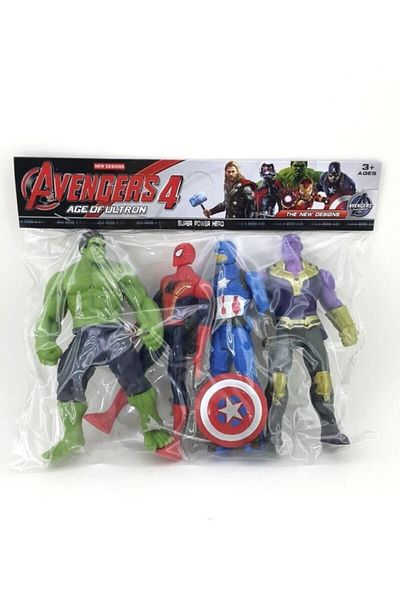 Hulk Avengers Super Heroes Set of 4 Figures