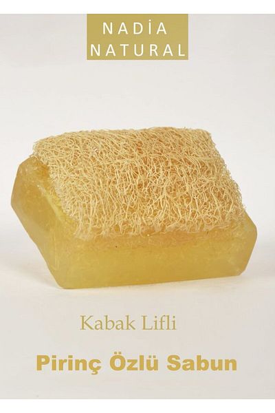 NADİA NATURAL اليقطين الطبيعي - صابون مستخلص الألياف والأرز