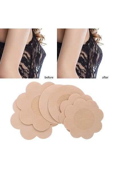 OStory 8 Pieces Reusable Breast Nipple Concealer Concealing Pad Tapes