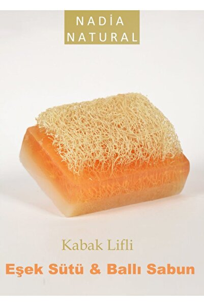 NADİA NATURAL Doğal Kabak Lifli Eşek Sütü ve Ballı Sabun