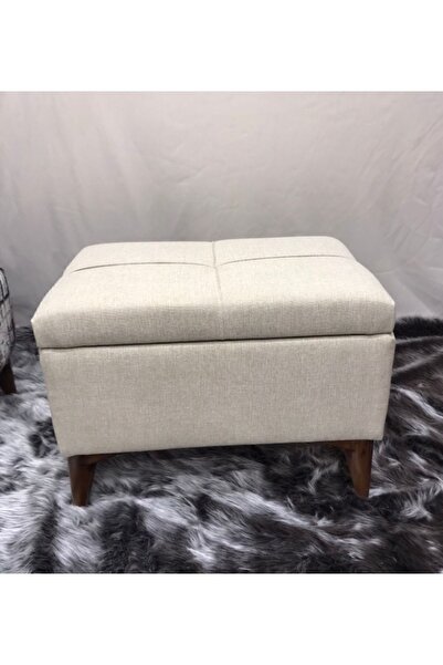 Lütfiye Gündoğan Puf sandıklı keten kumaş yükseklik 45cm boy 60 cm en 40cm