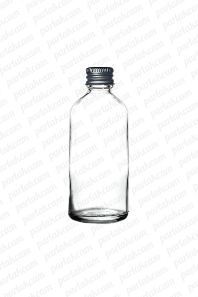 parlakcam 100ml Gümüş Kapaklı Cam Şişe Nişan ve Düğün Süslemesi İçin Uygun Ko...