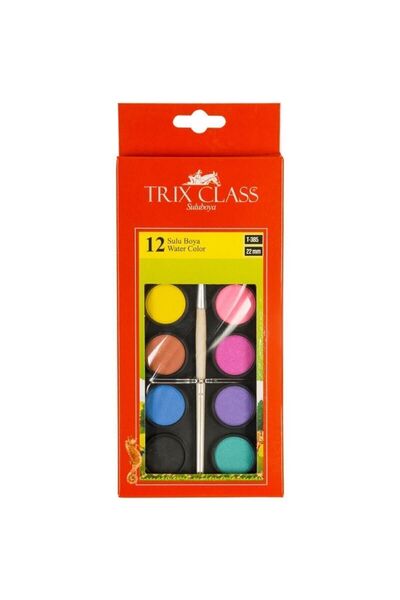 TRİX CLASS Suluboya 12 Renk Kare