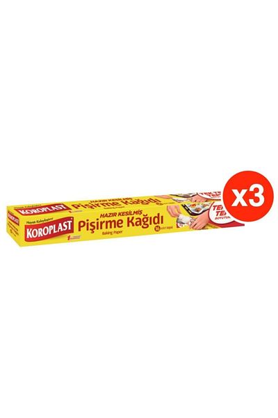 Koroplast 16 Pieces Ready Cut Baking Paper X 3 Pack (42*37 Cm)