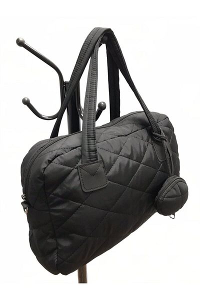 Neem bag Portofel matlasat Shelbey negru pentru femei Trend Geantă mare de umăr pufă, de mână și de cruce