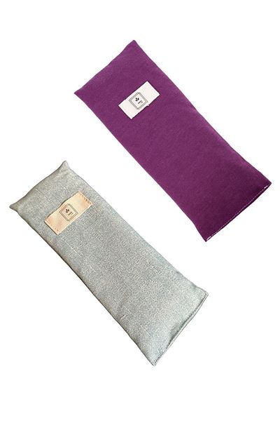 Poros Store Σετ μαξιλαριών ματιών με 2 αποκομμάτια λεβάντας με κέλυφος σιταριού και σιταριού, πιστοποιημένο ύφασμα Oeko-tex
