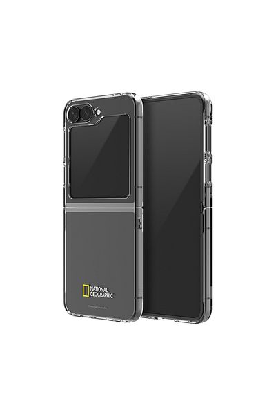 NATIONAL GEOGRAPHIC Crystal Slim Fit Case V2  Galaxy Z Flip 6 Basic Logo - Transparent