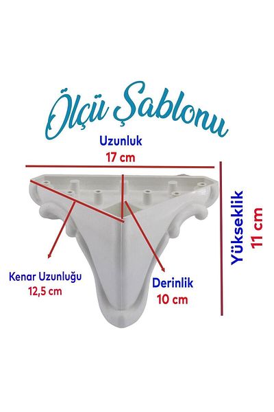 Badem10 Picior Plat Alb Lebădă 11 Cm Mobilier Canapea Picior Fotoliu