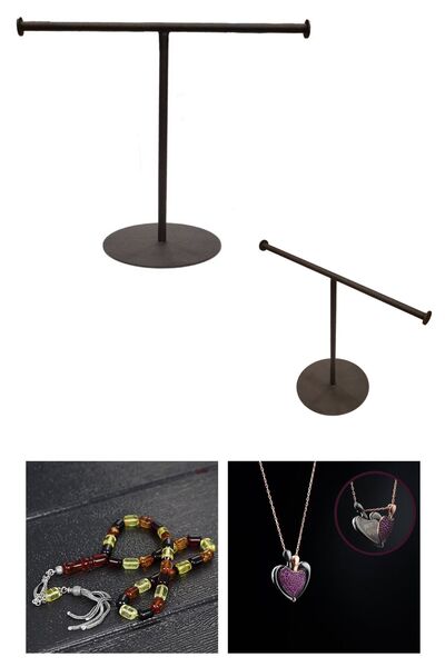 Manken İstanbul Metal T kolye askısı Takı Düzenleyici Takı Askısı Takı Standı TeSbih Askısı Bileklik Askısı