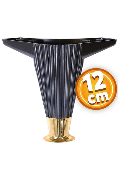 Badem10 Wetra Line 12 Cm (BLACK GOLD GOLD) Mobilier Canapea Fotoliu Picior Picioare