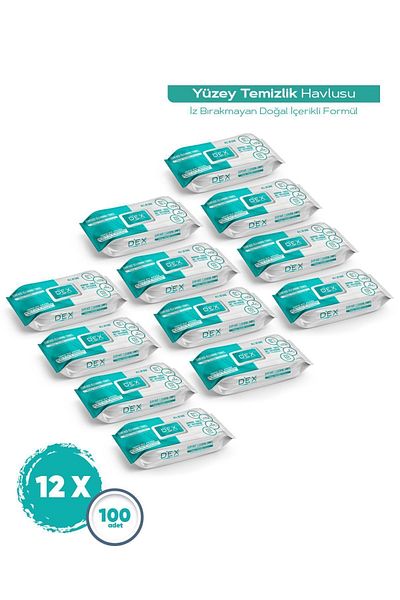 Dex Cleaning Towels - 100 Pack of 12, for Surface