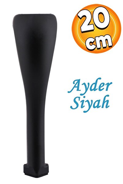 Badem10 Mobilya Tv Ünitesi Konsol Kanepe Koltuk Ayağı Metal Ayakları 20 Cm Siyah