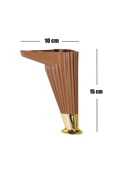 Badem10 Wetra Line 15 Cm (COFFEE GOLD GOLD) Mobilier Canapea Fotoliu Picior Picioare