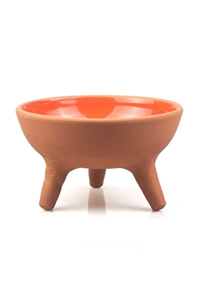 Cappadocia Pottery Çömlek Ayaklı Sırlı Seramik Kedi Maması Kabı