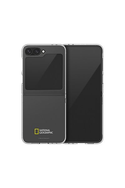 NATIONAL GEOGRAPHIC Crystal Slim Fit Case V2  Galaxy Z Flip 6 Basic Logo - Transparent