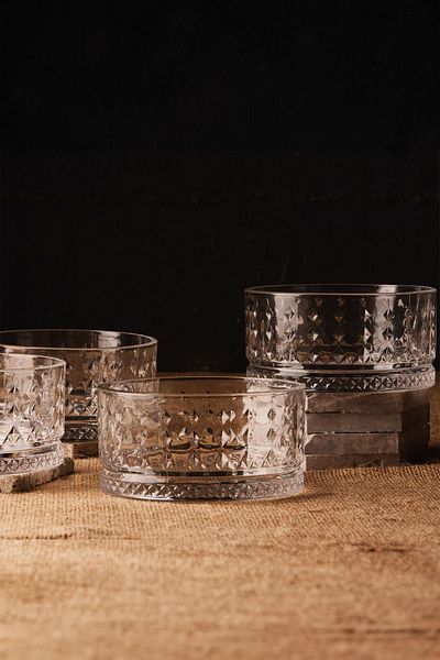 Perotti Marılyn Wide 4-Piece Snack Bowl Set - 460ml