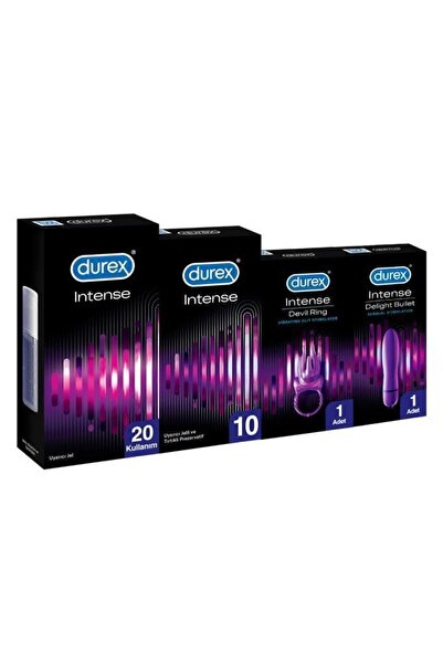 Durex Delight Bullet+Durex Little Devil+Intense Prezervatif+Intense Jel.