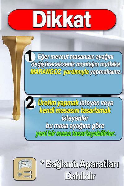 Badem10 Lukens Picior de masă pentru dulap 75 cm Plastic Aur Aur Picior Bucătărie Masa de sufragerie Mobilier Picioare Aur