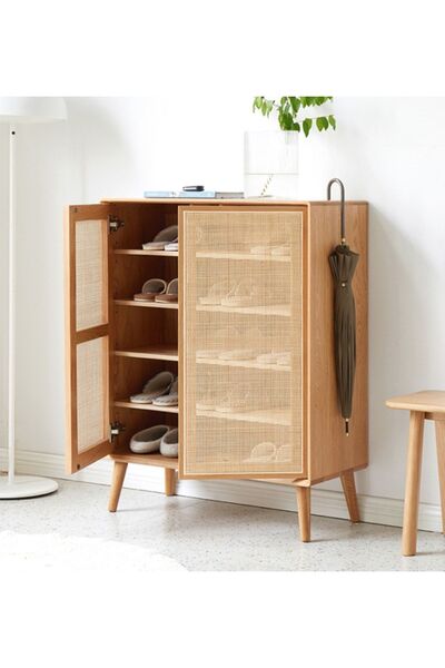 MoldHome Ahşap doğal hazeranlı ayakkabılık