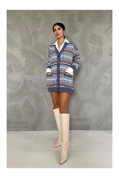 Riche Cardigan de tricotaj pentru damă - Design cu nasturi