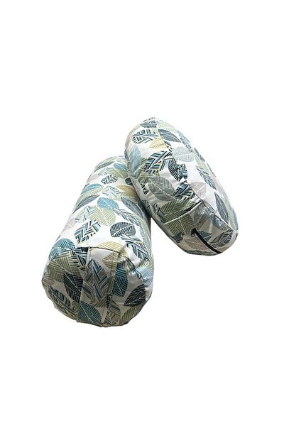 QUEENVİP Cylinder Yoga Bolster and Cushion Double Set - Meditation Cushion