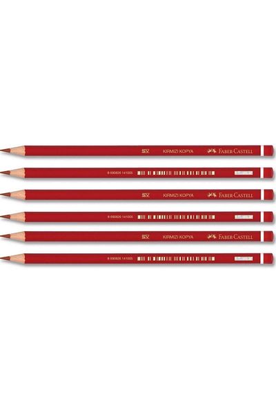 Faber-Castell Yayınları Faber Red Colored Pencil 1410 6 Pack (1131410000)
