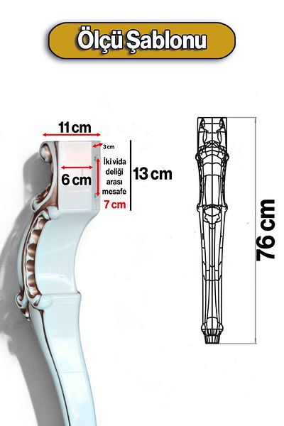 Badem10 4 Buc Valenta Masă Dresuar Picior 76 Cm Crem Maro Picior Bucătărie Masă Sufragerie Mobilier Picioare