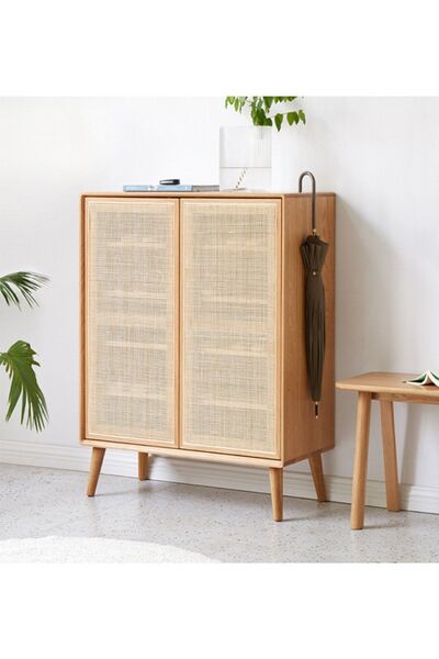 MoldHome Ahşap doğal hazeranlı ayakkabılık