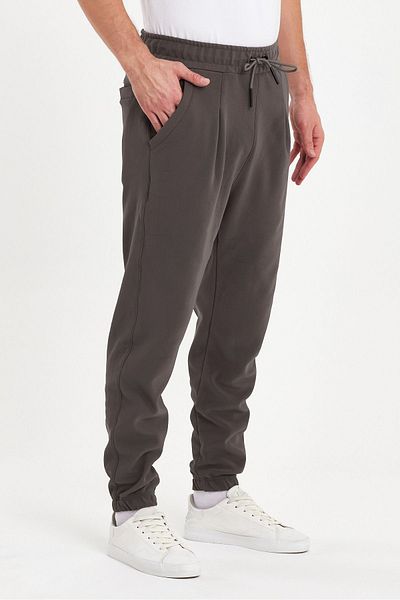 CLIPMAN Ανδρικό κανονικό ελαστικό παντελόνι Jogger καφέ