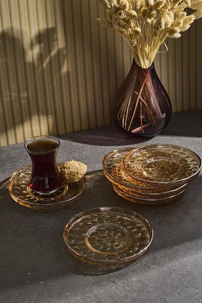 Perotti Ringo Stone Amber - 6-Piece Stylish Tea Plate