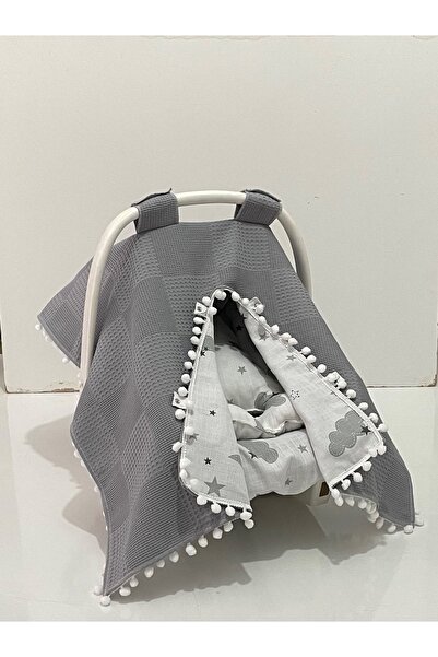 Babycitytr %100 Pamuk Müslin Kumaş Çift Taraflı Puset Anakucağı Örtüsü